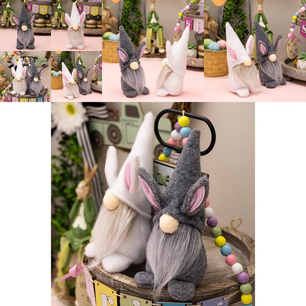 Cute Creative Easter Decoration Adorable Bunny Figurine Rudolf Faceless Doll Goblin