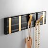Invisible Folding Wall Hook Black Sliver Gold Aluminum Hallway Bathroom Lavatory Door Clothes Towel Storage  1 2 3 4 5 6 Hooks