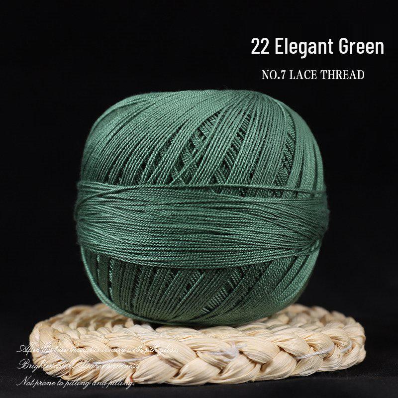 No. 7 Soft Silk Lace Yarn - Hand-Knitted, Strong Twist for Summer and Short Sleeves