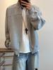 Men's Retro Heavyweight Double-Zip Cross-Collar Hoodie Jacket