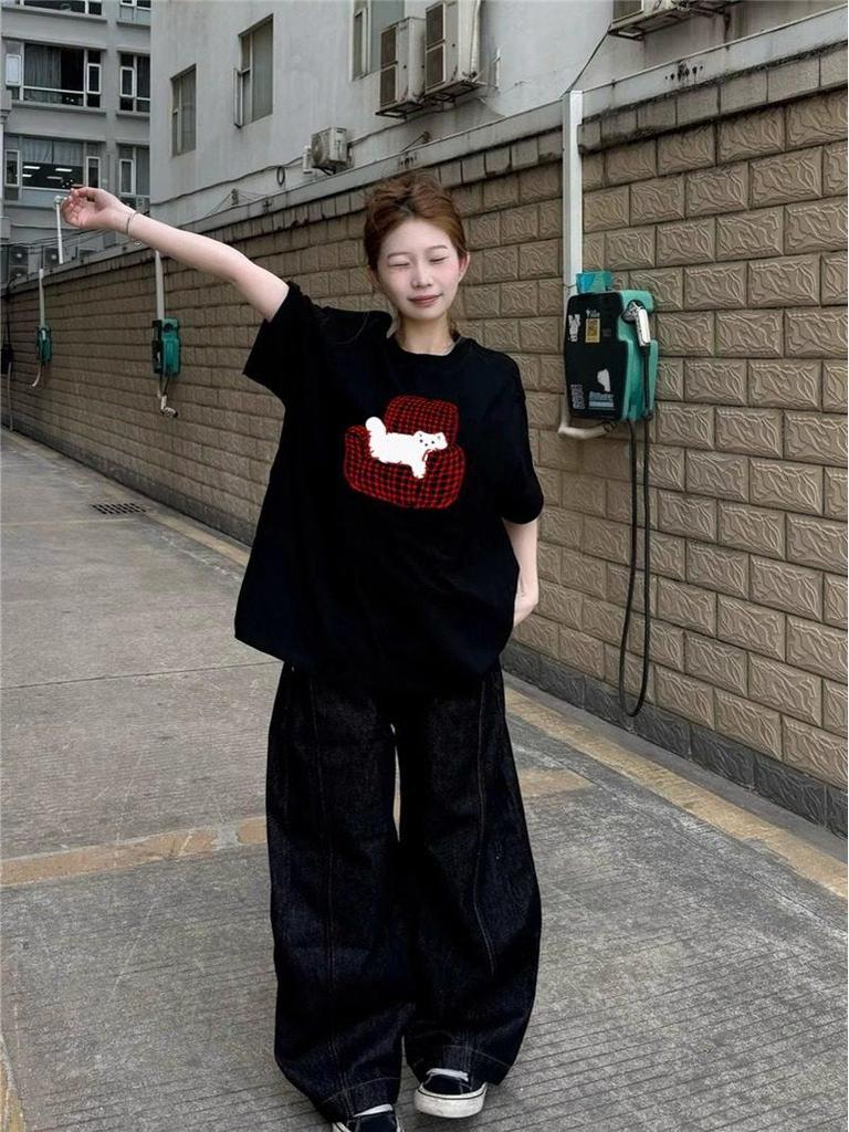 Women's Plus Size Loose Cotton Drop Shoulder T-Shirt - 2026 Summer Collection