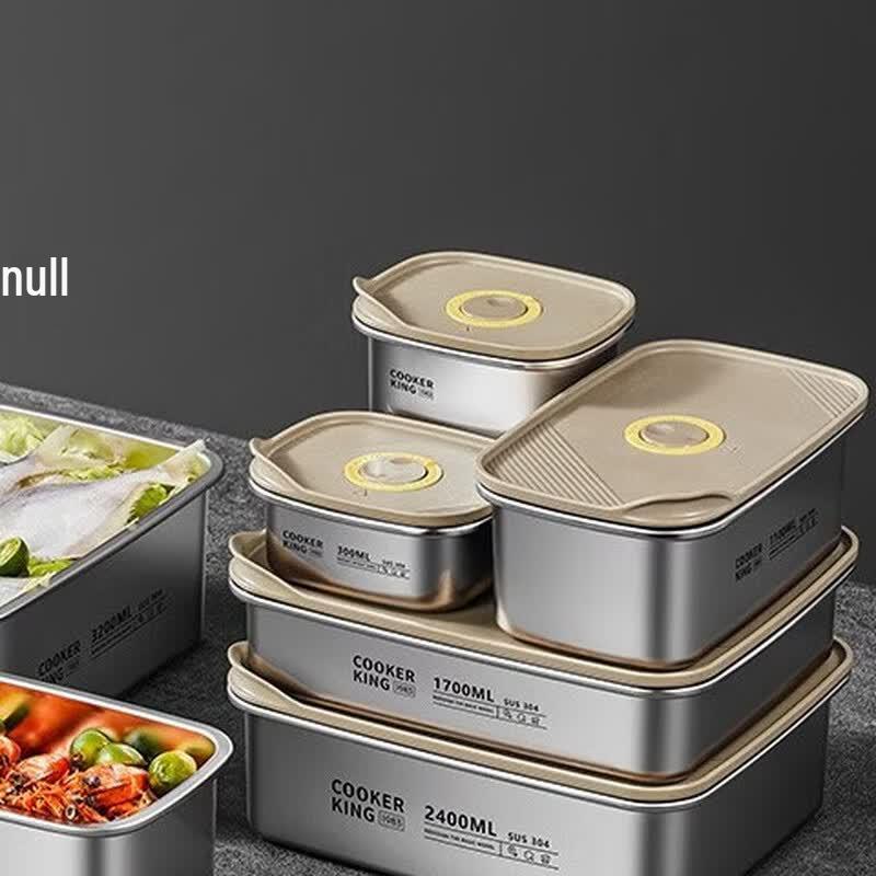 COOKER KING 304 Stainless Steel Vacuum Food Storage Container Set