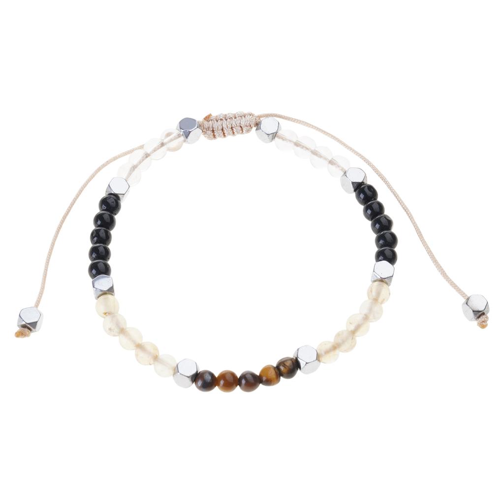 7 Chakra Beads Bracelet Natural Stone Braided Rope Healing Balance Bracelet Bangles with 2mm Beads Handchain for Women