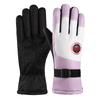 Popular Unisex Warm Waterproof Touchscreen Leather Cycling Gloves - Plush, Thick, Windproof for Winter