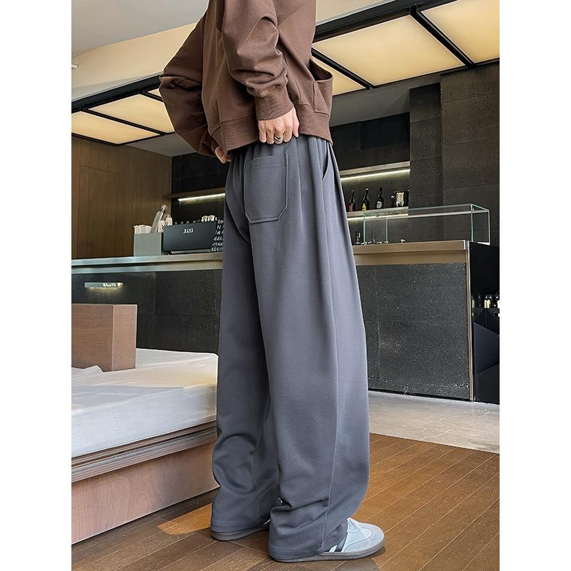 Men S Loose Straight Twill Casual Long Pants Plus Size Spring Autumn Trousers