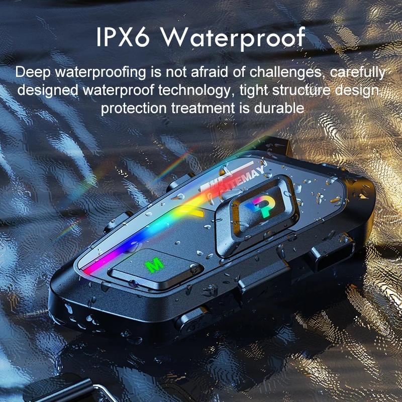 P20 Bluetooth 5.3 Motorcycle Helmet Headset Wireless Hands-free Call Phone Kit Waterproof Music Share Earphone MP3 Music Speaker