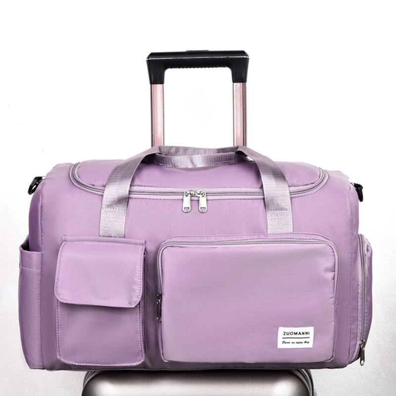 Borsa da Viaggio Unisex Grande Capacità Borsa Tote Sportiva da Palestra in Nylon per Donne Borsa Duffel Weekender per Pernottamento con Scomparto per Scarpe