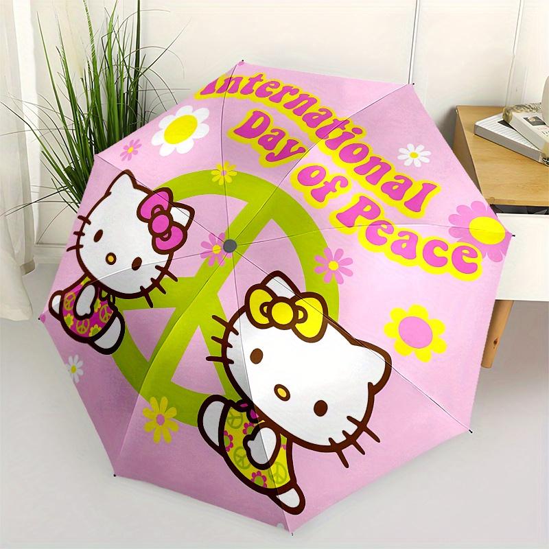 

Hello Kitty,Peace Automatic Umbrella-Foldable, Durable 8-Bone Design, Compact and Stylish, Great for Camping, Halloween, Christmas, Mother s
