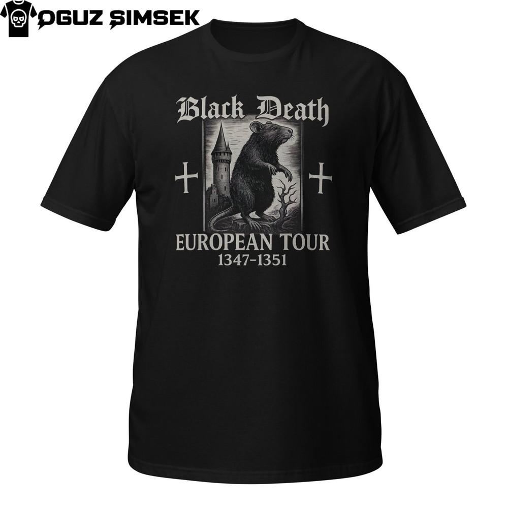 

Black Death European Tour 1347–1351 Funny Plague Rat T-Shirt | DTG Print Tee XL