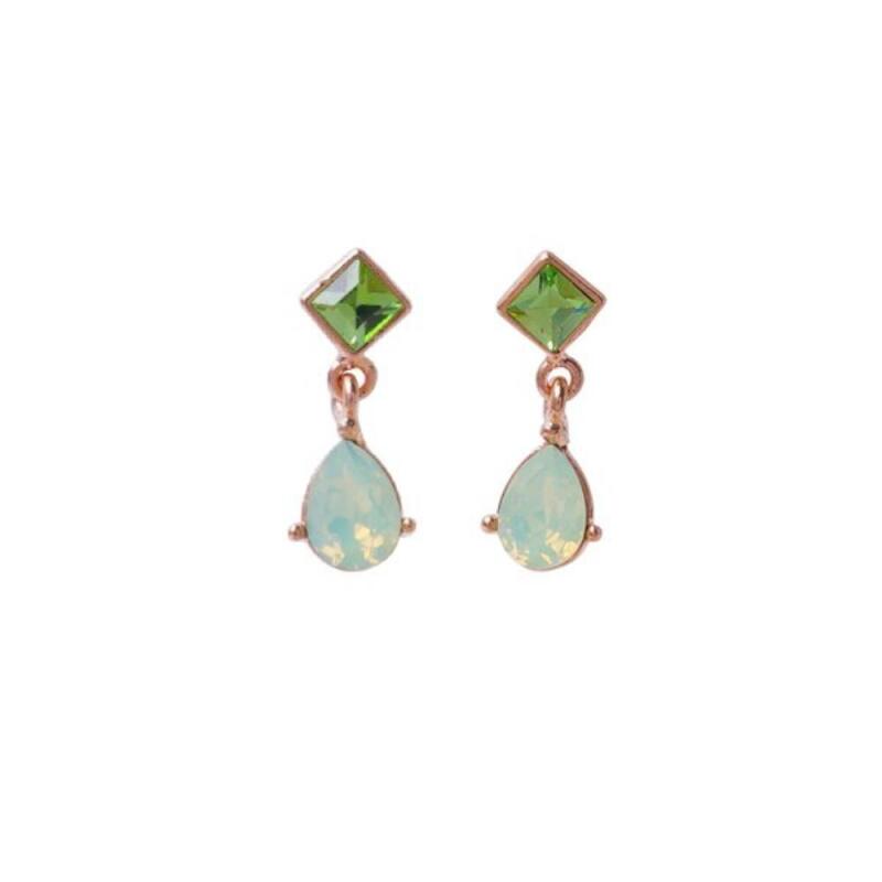 Skiba Green Crystal Earrings for Women