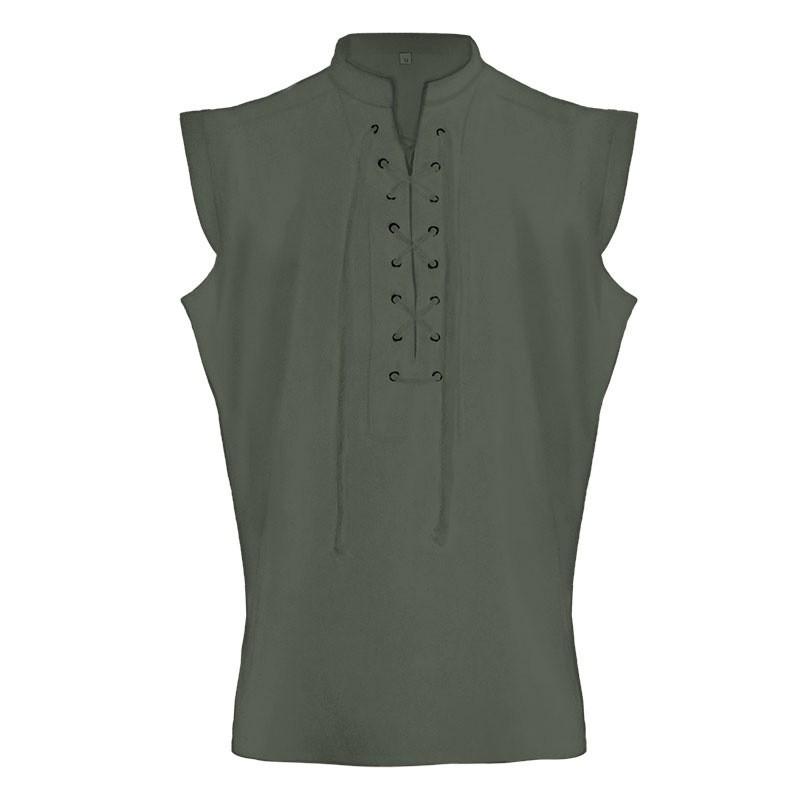 Mens Medieval Vintage Halloween Costume Fantasy Stage Performance Top
