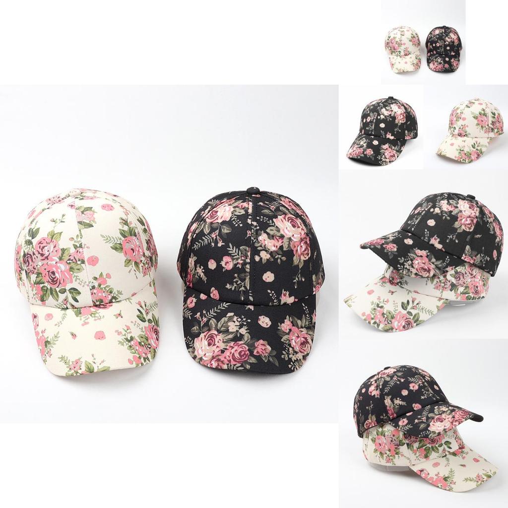Süße Baseballkappe mit botanischem Muster für Damen mit UV-Schutz und Belüftungsmerkmalen