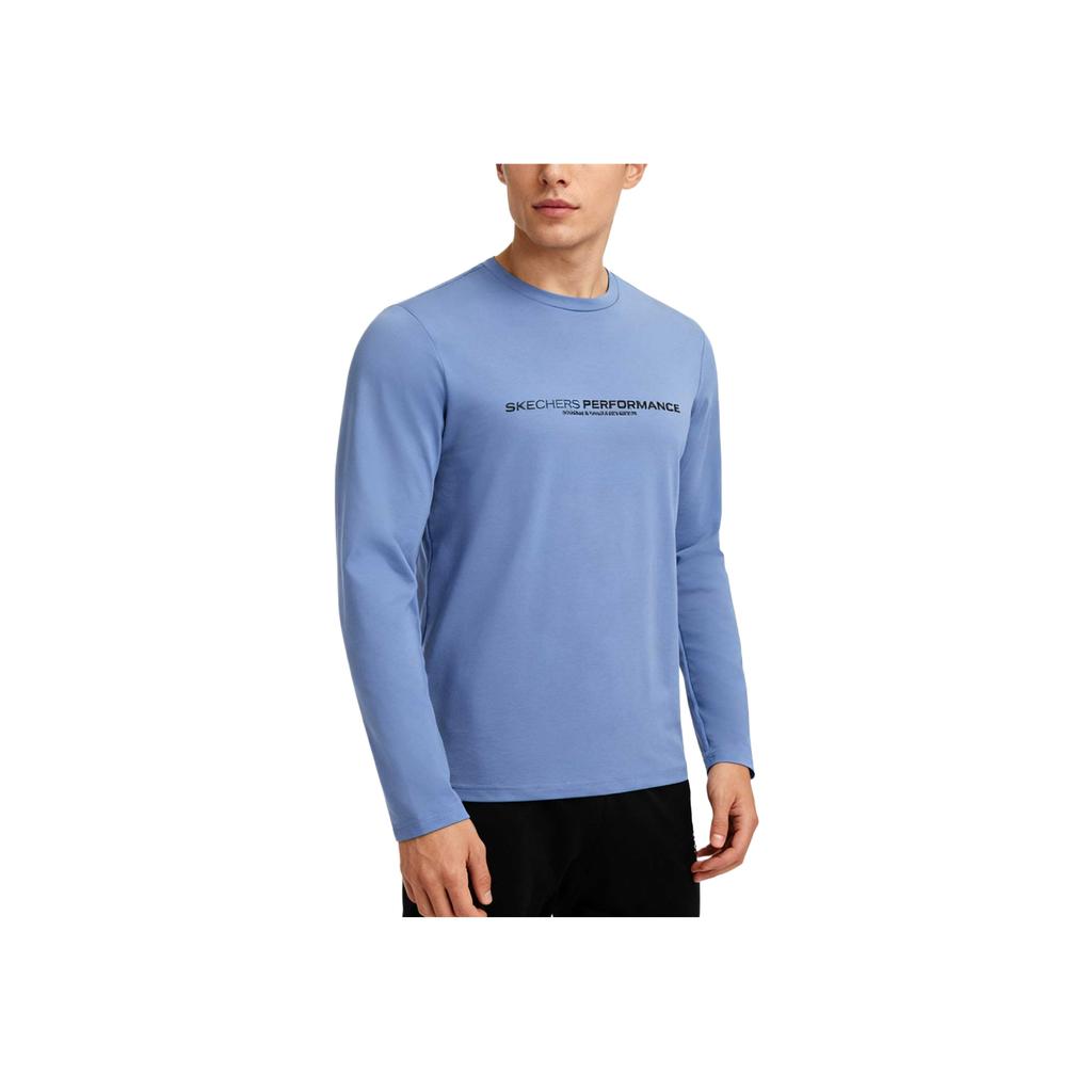 Skechers Soft Versatile Comfortable Fashionable Slim Fit T-Shirt Men tops Dark-Blue P425M173-05YL