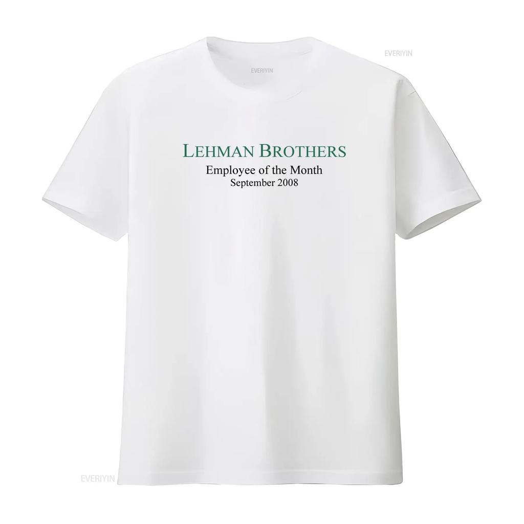 Lehman Brothers Dipendente del Mese Divertente Maglietta Crypto per Settembre 2008 Vintage Unisex