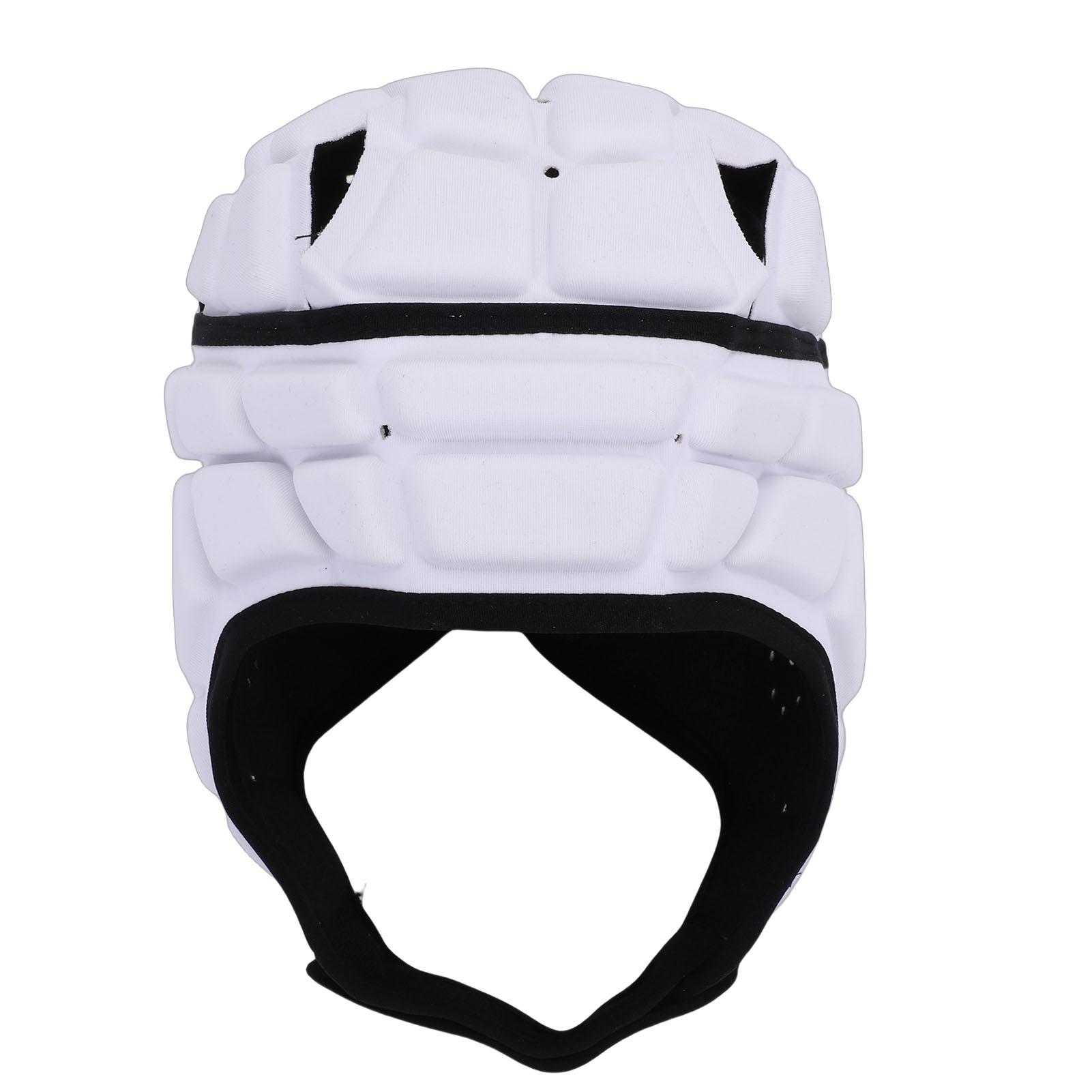 Tomtop Jms White Soft Shell Helmet For Adults Eva Sponge Adjustable Breathable Flag Football Helmet Rugby Padded Headgear For Soccer