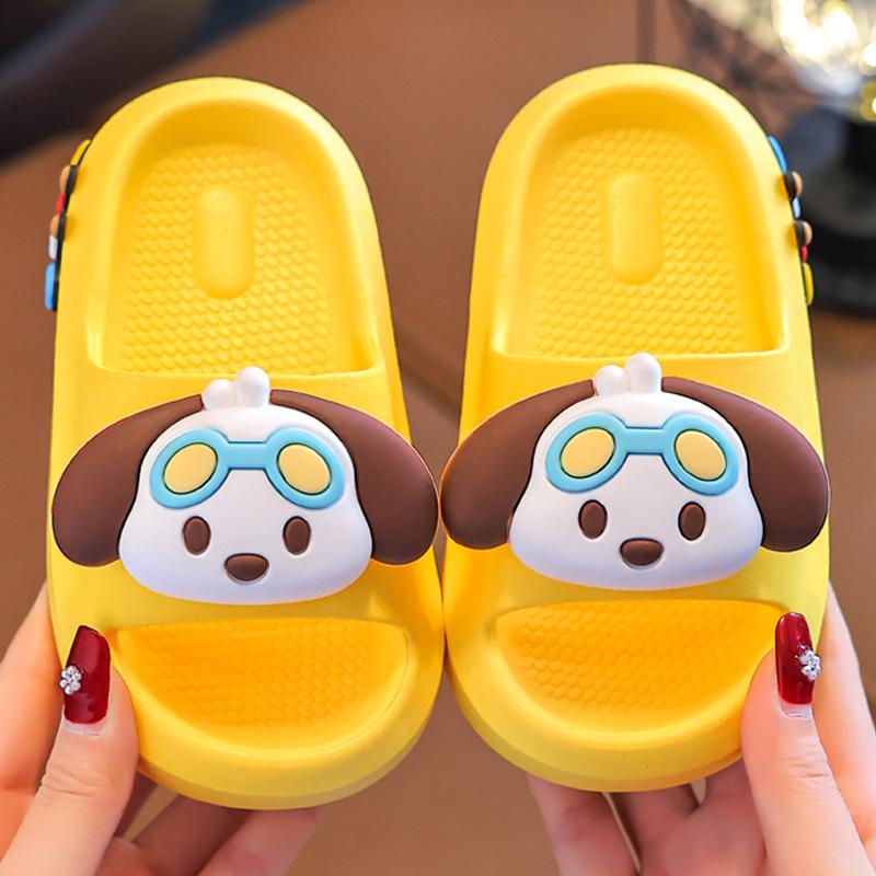 

Children s summer non-slip cute slippers for boys and girls, suitable for home, indoor, bathroom, bathing, for toddlers and babies in the summer 34-35Code（Inner Length1 жовтий