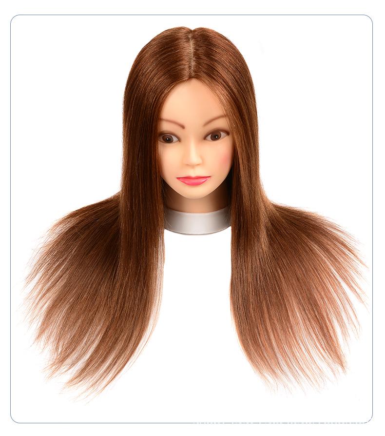 Echthaar-Schaufensterkopf für die Friseurausbildung: Präzisionsschneiden, Dauerwellen, Locken, Blondieren, Färben, Föhnen und Styling