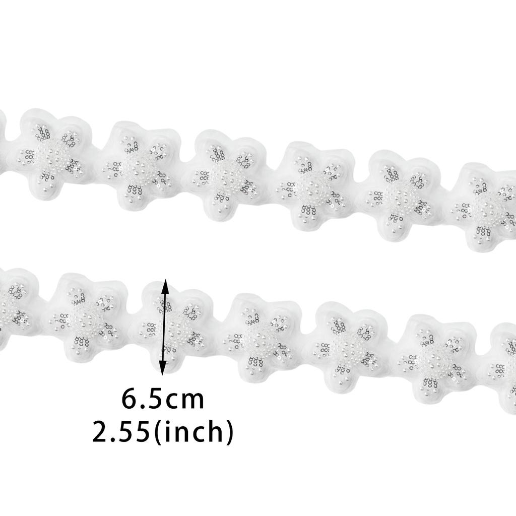 Water Soluble Lace Beads Three-Dimensional Flower Sequins Barcode Cloth Sticker Clothing Dress Children'S Lace