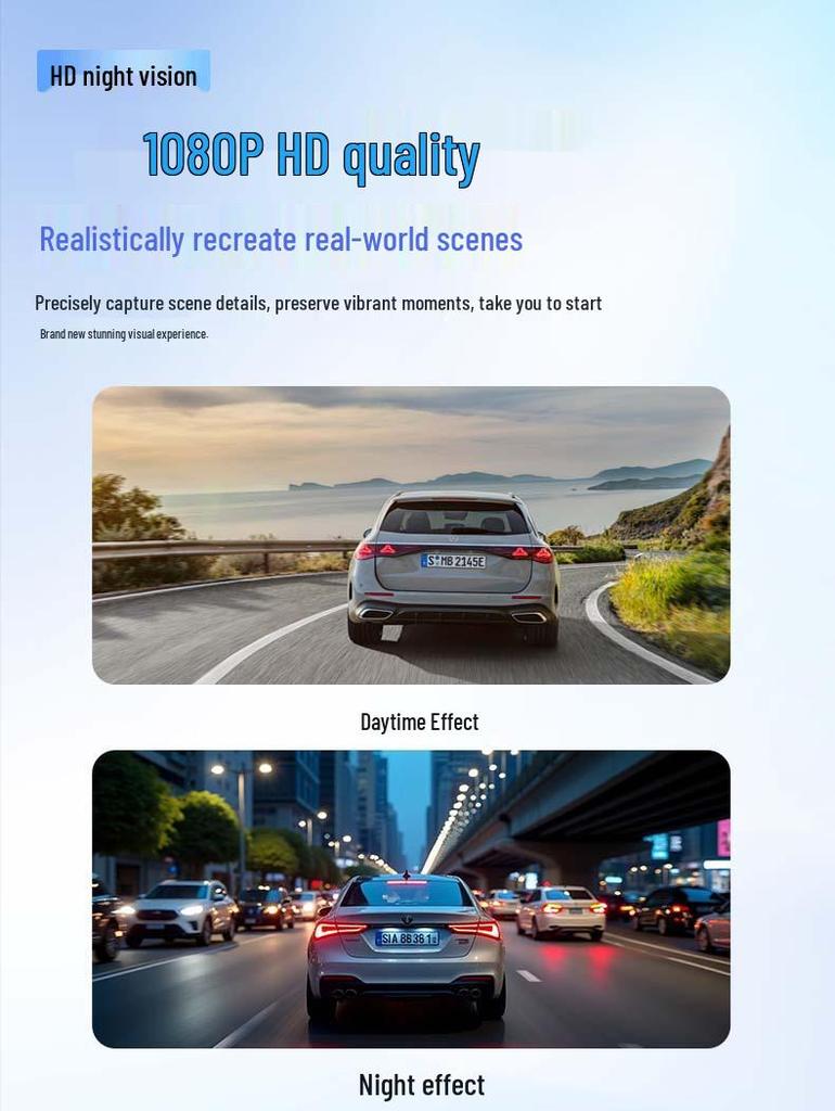 2.5K Ultra HD Dash Cam with 4 Lenses, Night Vision, 360° Parking Monitor, Mobile Connectivity, and Photo Recording