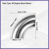 OD 1.5 Inch 90 Degree 1.2mm Thickness Stainless Steel Exhaust Elbow Pipe