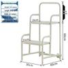 Adjustable Warehouse & Supermarket Ladder Truck: High-Reach Platform for Order Picking & Shelving Access