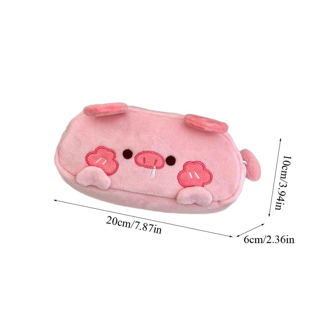 High-Value Cute Cat/Pig Pen Bag Ins Large Capacity Pencil Case Stationery Storage Bag Student