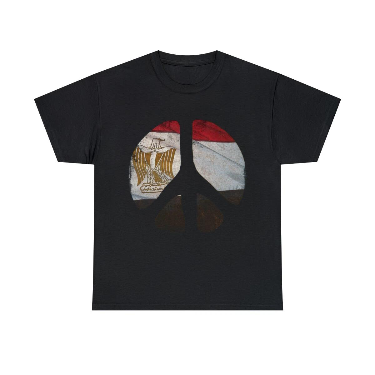 Peace Egypt Retro Graphic Tee Shirt, S-5XL 3XL