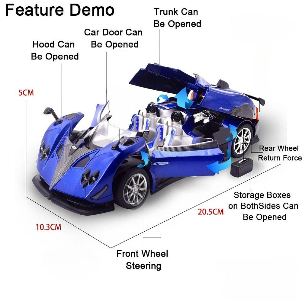 1:24 Pagani Huayra Dinastia Zonda Hp Alloy Model Diecast Sportcar Toys Front Wheel Steering Doors Opened Vehices Ornaments Gifts