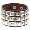European & American Punk Street Style Rivet Bracelet: PU Leather Bangle