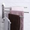 4 Stangen Edelstahl Wanddrehung Handtuchaufbewahrungsregal Ablagehalter Stange Badezimmer Organizer