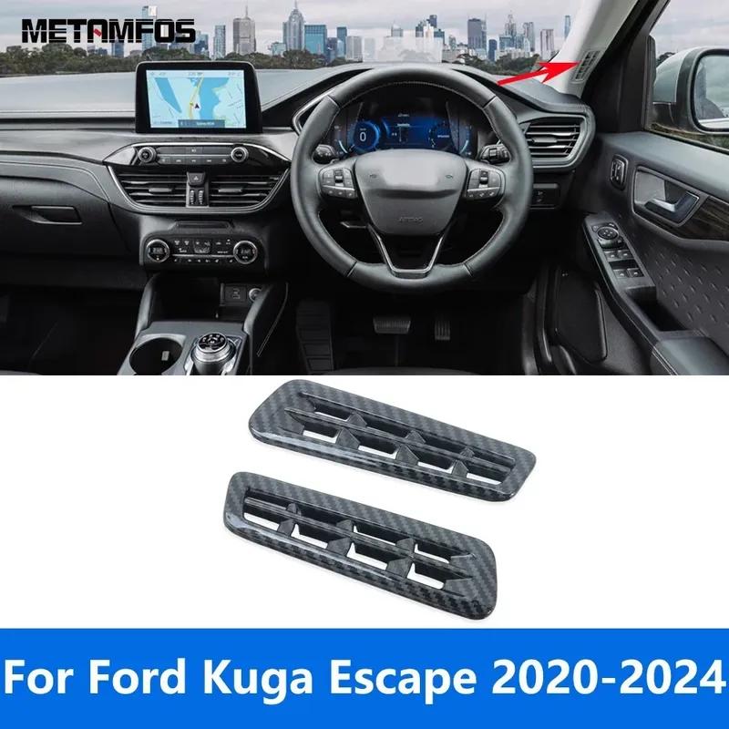 For Ford Kuga Escape - 2024 Carbon Fiber A Pillar Air Condition AC Vent Outlet Cover Trim Accessories Car Styling