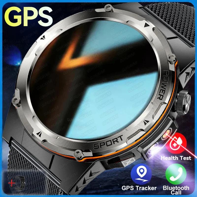 New Military GPS Smart Watches Men 3ATM Waterproof 24/7 Health 100+ Sport Modes Built-in NFC BT Call Smartwatch