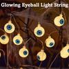 Ten Eyeball String Lights Simulation Glowing Eyeball Hanging Lamp Luminous Eyeballs  Halloween
