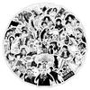 10/30/50/100pcs ONE PIECE Cartoon Stickers Black White Anime Decals DIY Journal Fridge Guitar Reward Cool Luffy Graffiti Sticker