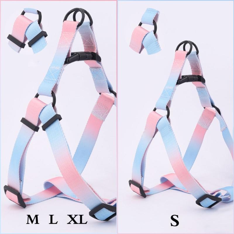 Dog Harness for Small Medium Dogs Fabric Chest Harness Outdoor Training Harness Adjust Leash for Dog Walking Supply