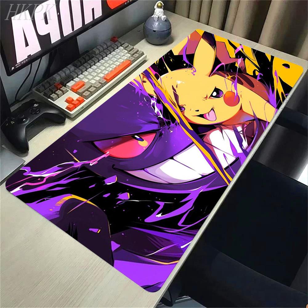 XXL Play Mat Laptop Black Gaming Accessories Mouse Pad Japan Anime Keyboard Rug PC P-pokemon Gengar Mousepad Gamer Keyboard Rug