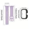 2pcs Set For Redmi Watch 5/6 Sport Band Crystal Hollow Protective Case Classic Business Breathable Solid Color Strap