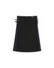 Miseki Seoul Side Bow Pleats Midi Skirt Black