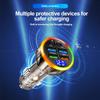 6 Port Car Chargers Digital Voltages Monitor Colorful LED Lighting For Quick Charging Multiple Devices 200W Charging Ada