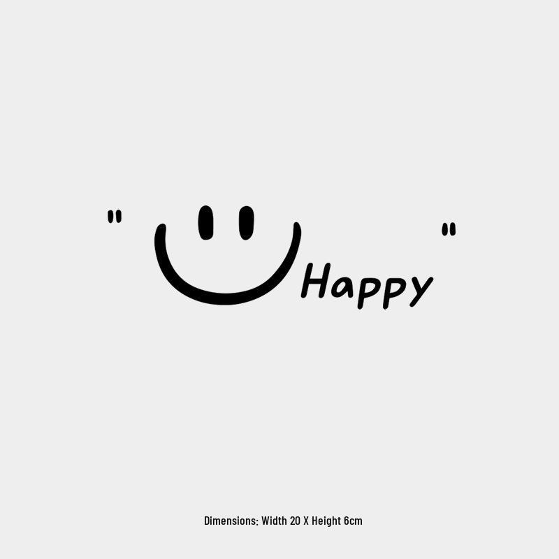 Happy Triangle Reflective Waterproof Cartoon Car Sticker