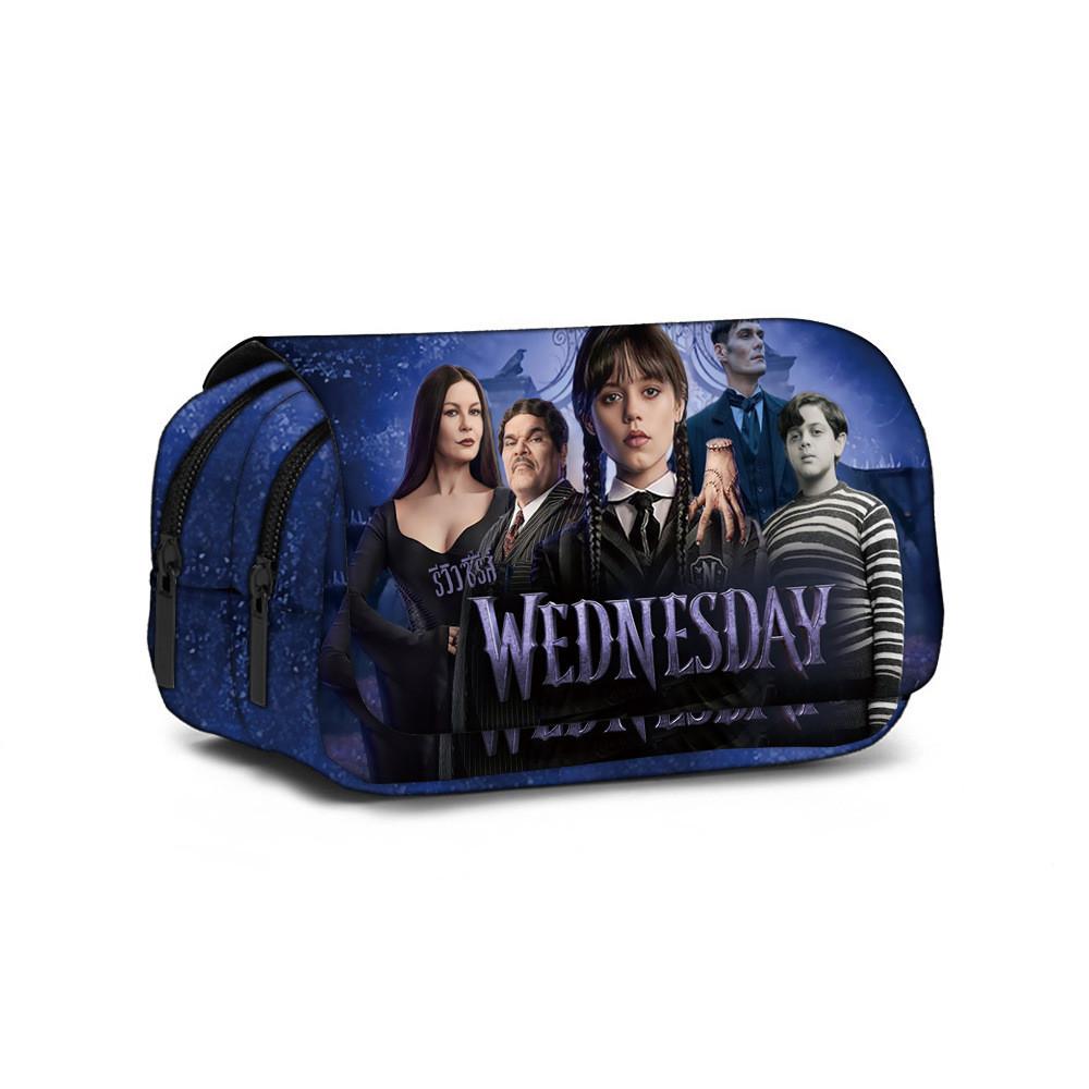 Wednesday Addams Pennskrin Dubbelt Lager Polyester Förvaring För Studenter Och Kontorsbruk