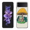 Cottagecore Frog Aesthetic Case For Samsung Z Flip 6 5G Galaxy Z Flip 5 4 3 5G Black Hard Cell Phone Cover Luxury PC Shell Coque