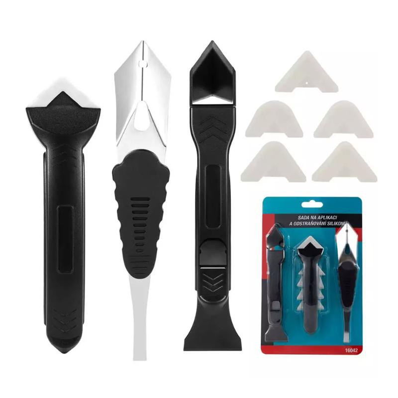 3pcs Silicone Scraper Caulking Grouting Tool Sealant Finishing Cleaning Kit Set Sealant Spatula Sealant Trowel Caulking Tool Kit sealant scraper
