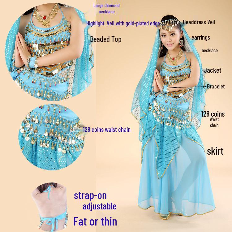 Women's Adult Belly Dance Costume Set - Little Chili Bra & Skirt