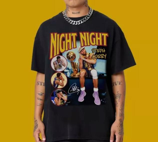VTG Stephen Curry Night Night Vintage T-shirt size S-5XL XXL