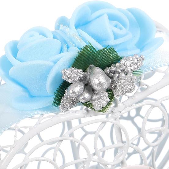 VILLCASE 10pcs Heart Carriage Candy Box Party Favors, Mini Hollow Treat Case Boxes for Wedding Halloween Party Favor Carriage White Centerpiece