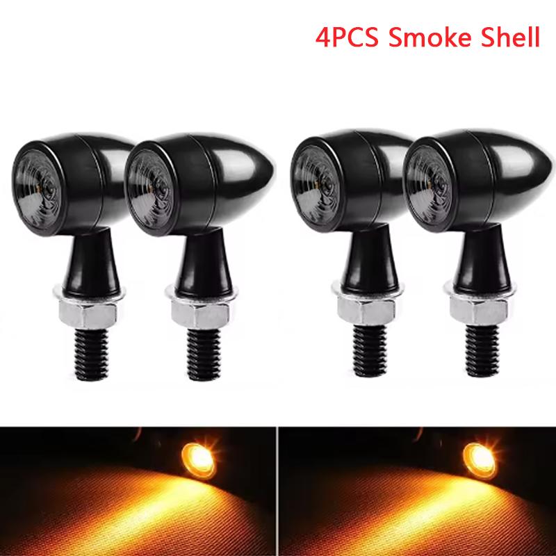 Motorcycle LED Turn Signal Light Bullet Clignotant Moto Flasher Lamp Mini LED Turn Signal Lights 12V 8mm Moto Indicator Blinker