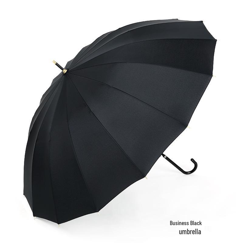 16-Rib Long-Handle Japanese Style Curved Parasol - Customizable Advertising Umbrella