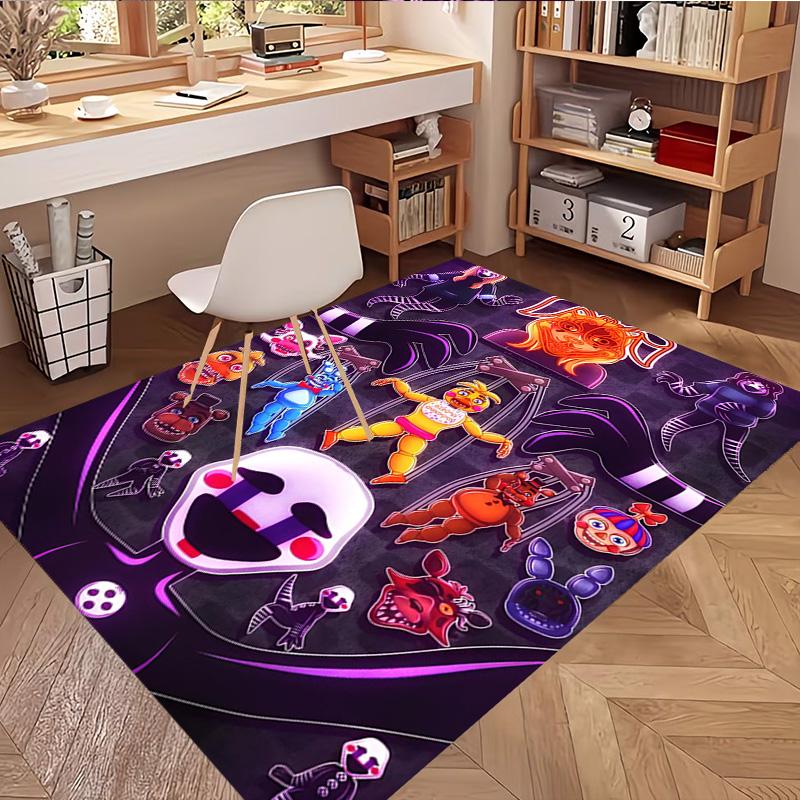 Five Nights at Freddy's Druckteppich, Waschbarer Bodenteppich, Für Eingangsbereich Schlafsaal Waschküche Büro Arbeitszimmer, Heimdekoration Geburtstag Weihnachtsgeschenk