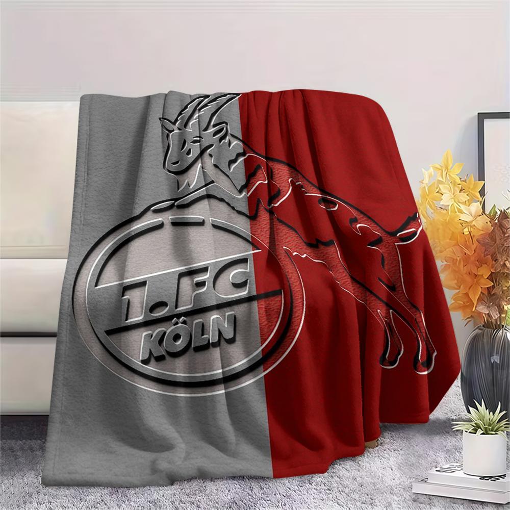 1 stuks FC KÖLN Print Flanellen Deken, Hoge kwaliteit Comfortabel voor Alle Seizoenen, Woondecoratie, Warmte en Comfort, Perfect voor Kerstcadeaus52
